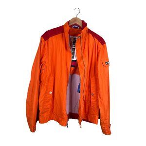 Tommy Hilfiger Mens Orange & Red Nylon‎ Jacket M Y2K Vintage